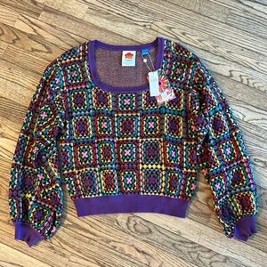 Anthropologie Knit Sweater FARM Rio Multicolored